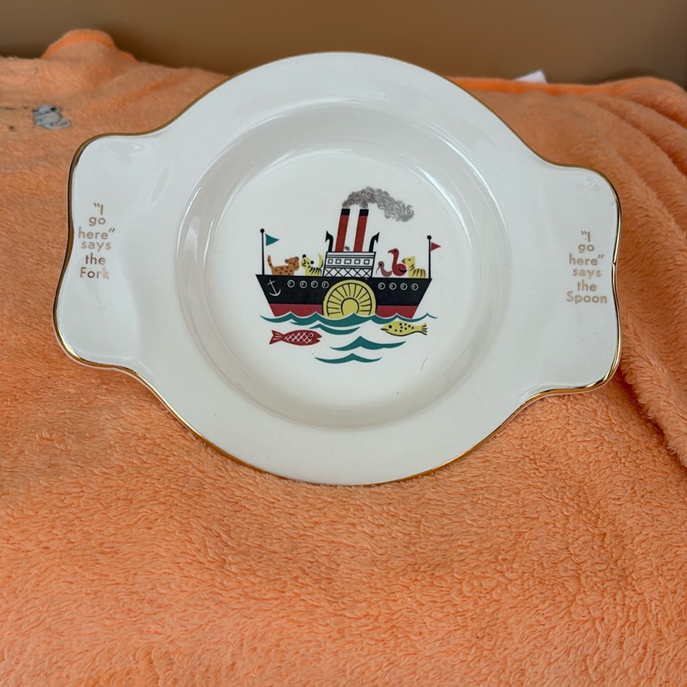 Georgian China 22kt Childs Plate